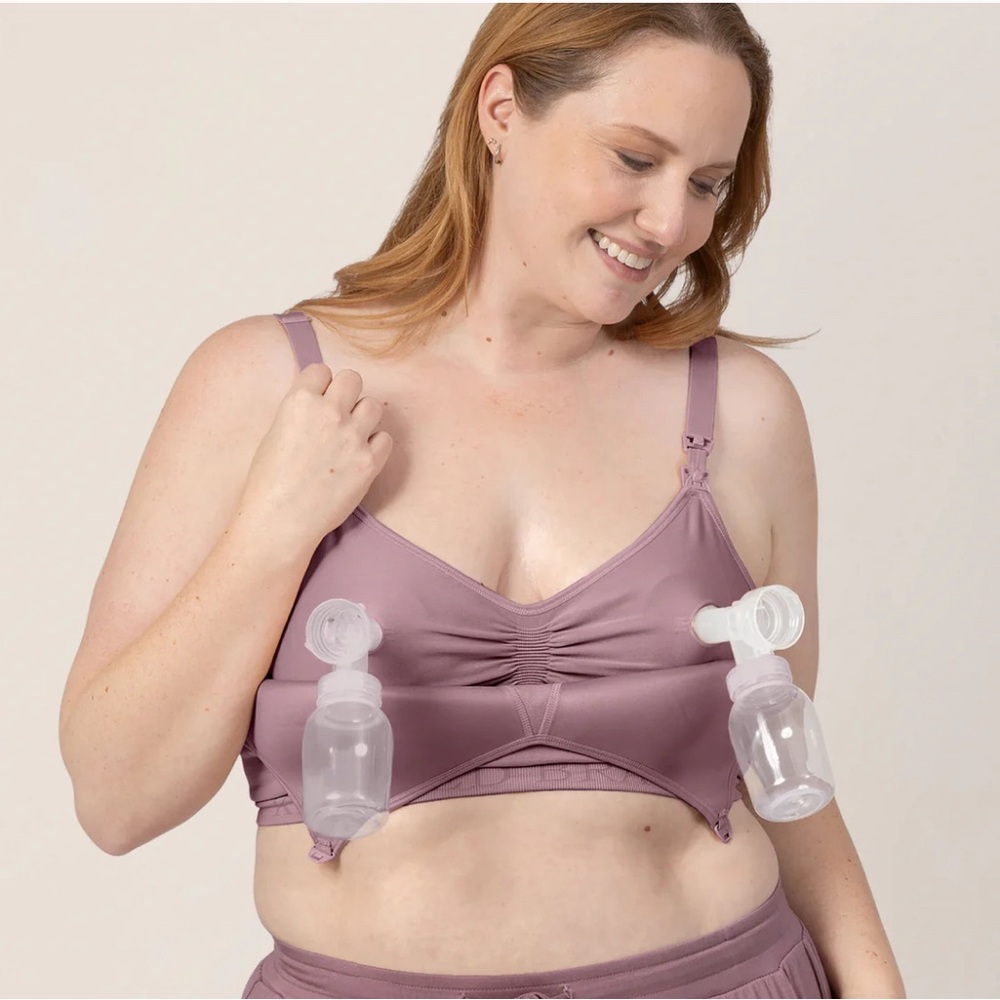 Kindred Bravely contour nursing and pumping bra NEW medium busty twilight